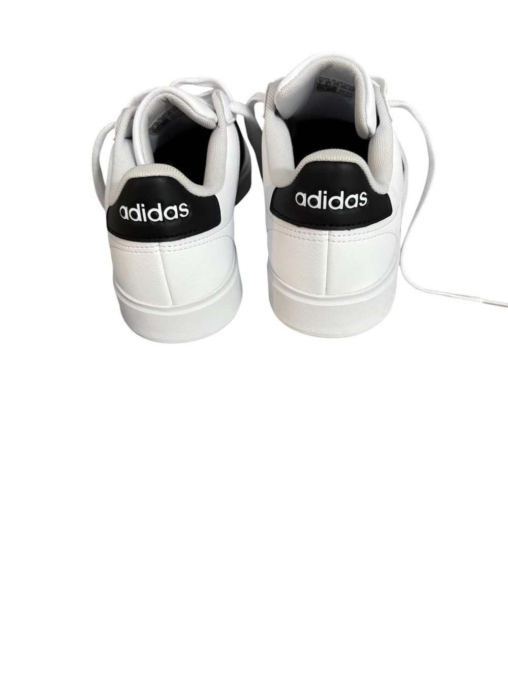 adidas women’s White Sneakers with Black Three-Stripes - Picture 3 of 4